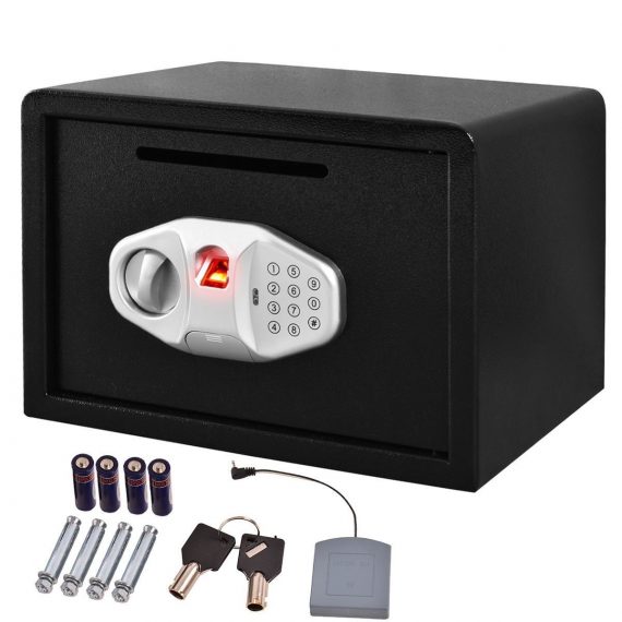 14-Biometric-Fingerprint-Digital-Electronic-Safe-Box-Floor-Wall-Mount-w-Keys-0