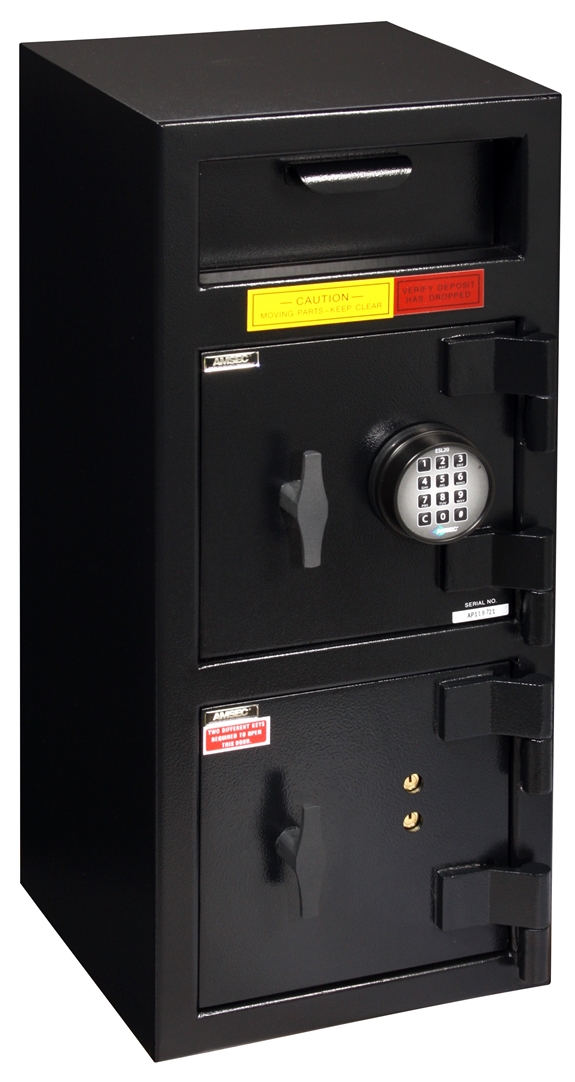 American Security DSF3214CK - "B" Rated Front Load Depository Drop Safe With E-Lock Depository and Dual Key Lock Bottom Locker