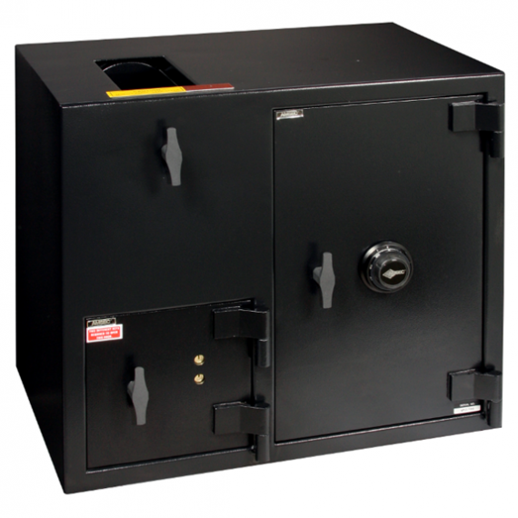 American Security DST2731KC – “B” Rated Top Load Rotary Depository Drop Safe With Dual Key Entry Depository Door and Large Combination Entry Side Safe