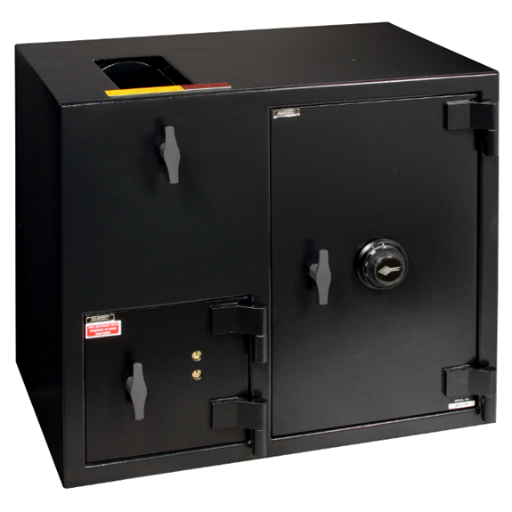 American Security DST2731KC - "B" Rated Top Load Rotary Depository Drop Safe With Dual Key Entry Depository Door and Large Combination Entry Side Safe