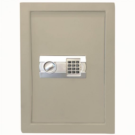 Beige-Wall-Safe-w-Electronic-Key-Lock-Steel-Door-Mounted-Home-Jewelry-Security-0