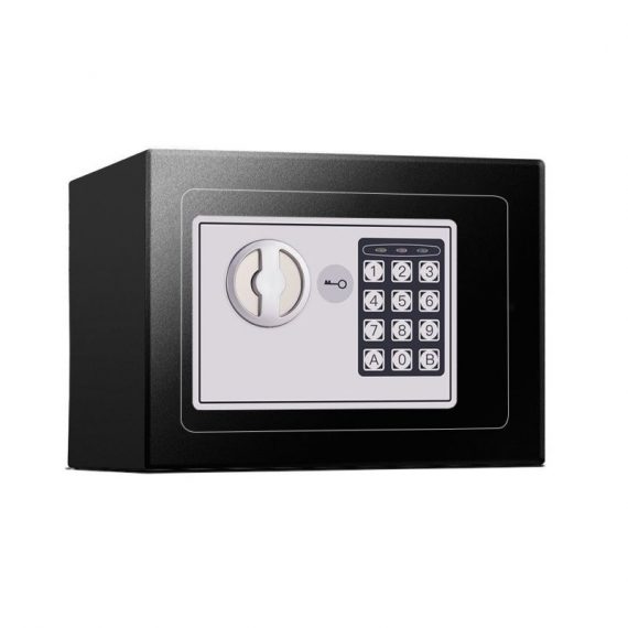 Black-Stainless-Steel-Steel-Digital-Security-Wall-Safe-Box-With-Electronic-Lock-0