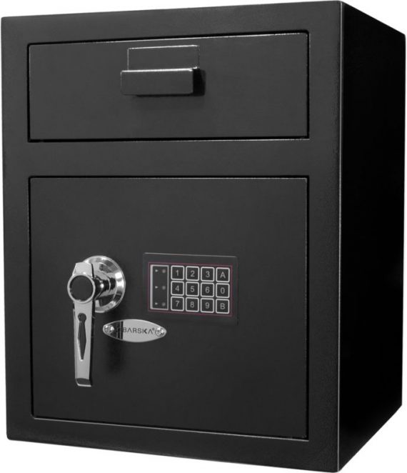 Commercial-Depository-Safe-Box-Large-Keypad-Cash-Bag-Checks-Drop-Slot-Vault-NEW-0