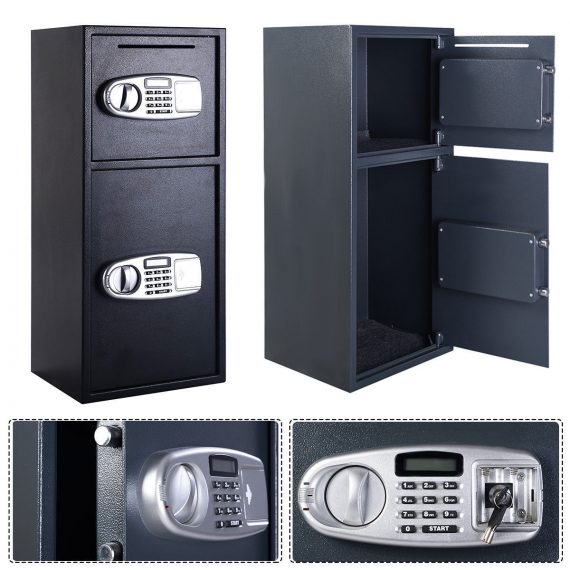 Double-Door-Digital-Safe-Box-Depository-Drop-Security-Lock-Safes-Cash-Office-New-0