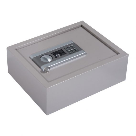 HomCom-15quotL-x-12quotW-x-5quotH-Top-Opening-Drawer-Safe-with-Electronic-Com-0