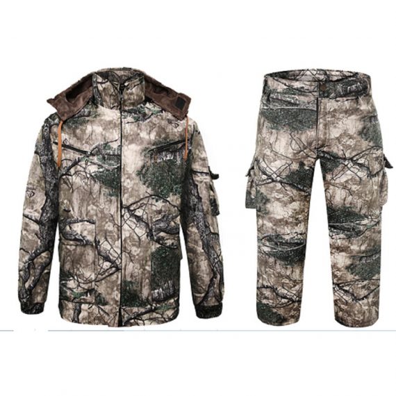 Men-Outdoor-Autumn-Camo-Hunting-Suits-Clothing-Fleece-Jacket-Coat-Camo-Trousers-0
