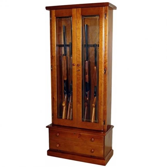 Scout 1119 Gun Cabinet – Solid Pine – 12-Gun