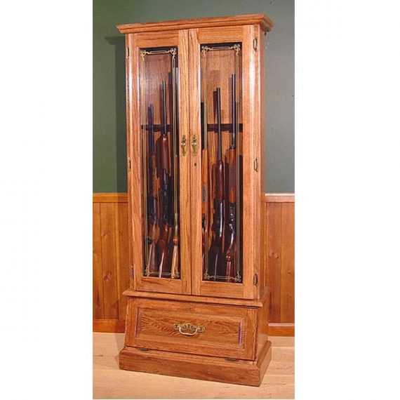 Scout 908 Gun Cabinet – Oak – 8-Gun