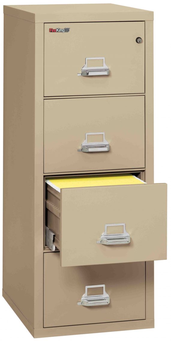 Fire King 4-1825-C – FireKing 25 File Cabinets – 4 Drawer 1 Hour Fire Rating