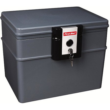 First Alert 2037F 0.62 cu. ft Water and Fire Protector File Chest with Key Lock