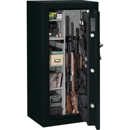 Stack-On 24 Gun Fire Resistant Security Safe with Electronic Lock and Door Storage E-24-MB-E-S Matte Black