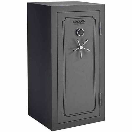 Stack-On 28-Gun Total Defense Fire and Waterproof Safe with Electronic Lock, Gray Pebble