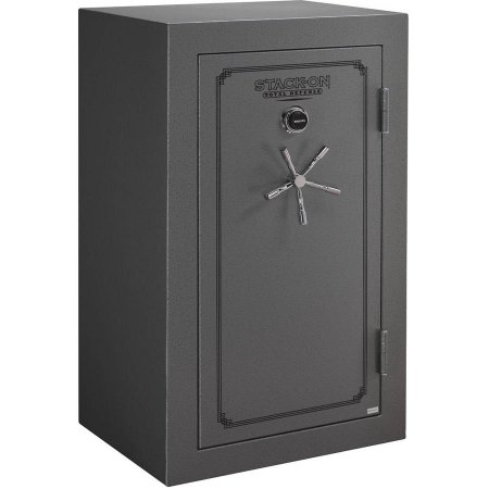 Stack-On 36-Gun Total Defense Fire and Waterproof Safe with Combination Lock, Gray Pebble